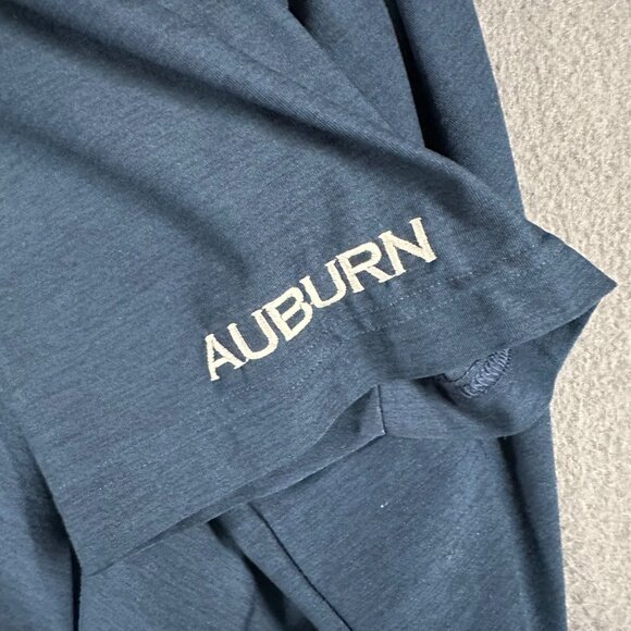 Auburn Under Armour Shirt Mens Large Loose Fit HeatGear Navy Blue Polo Shirt - Picture 10 of 12